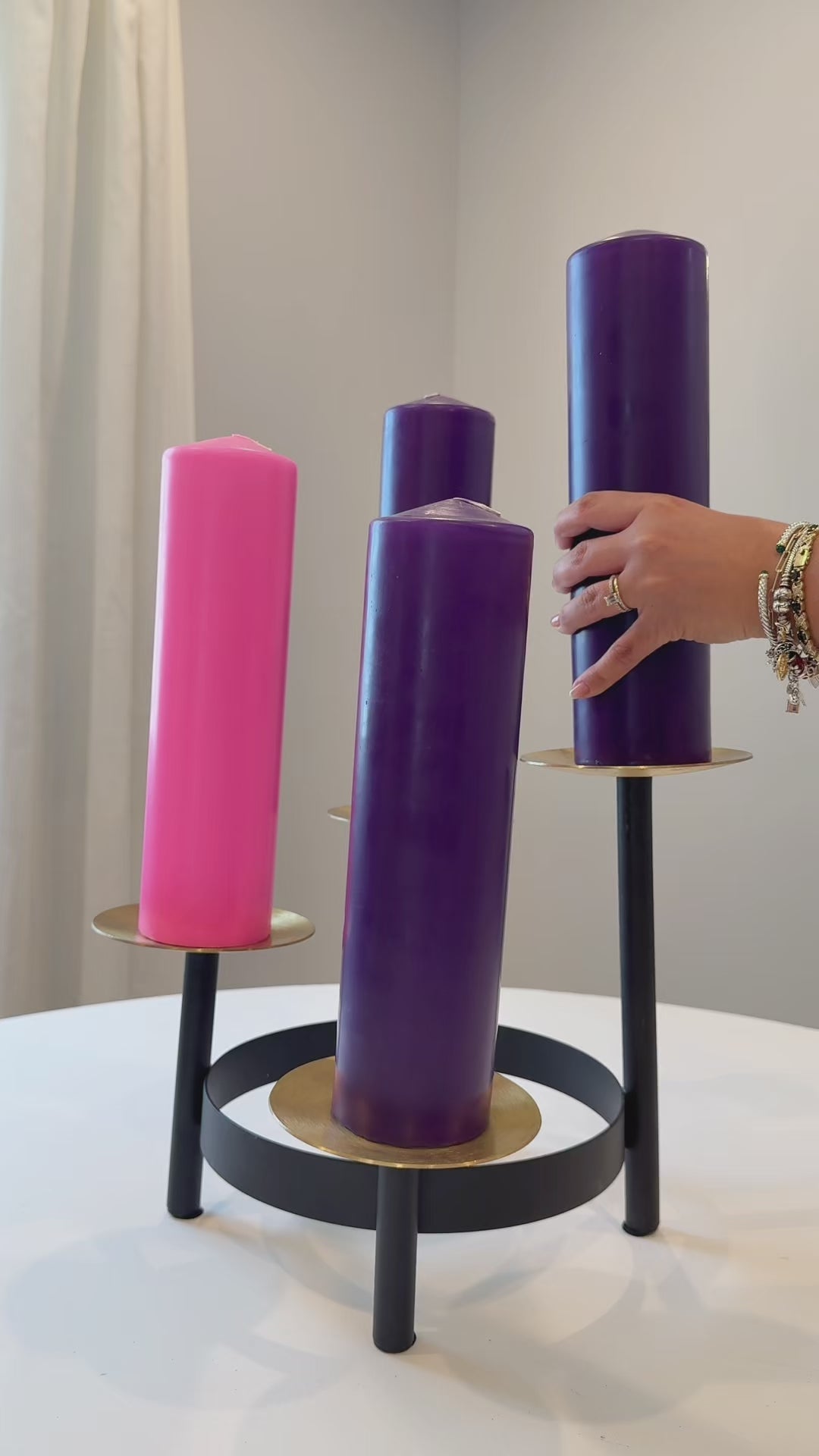 Advent pillar candles
