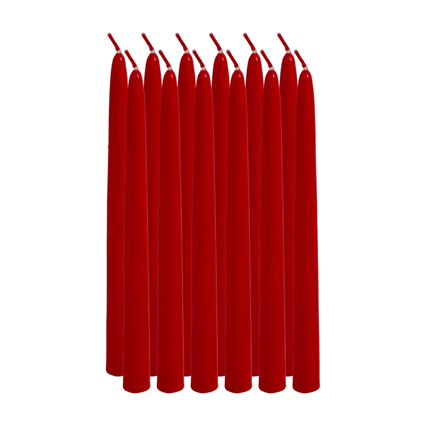 red taper candles for weddings and events
