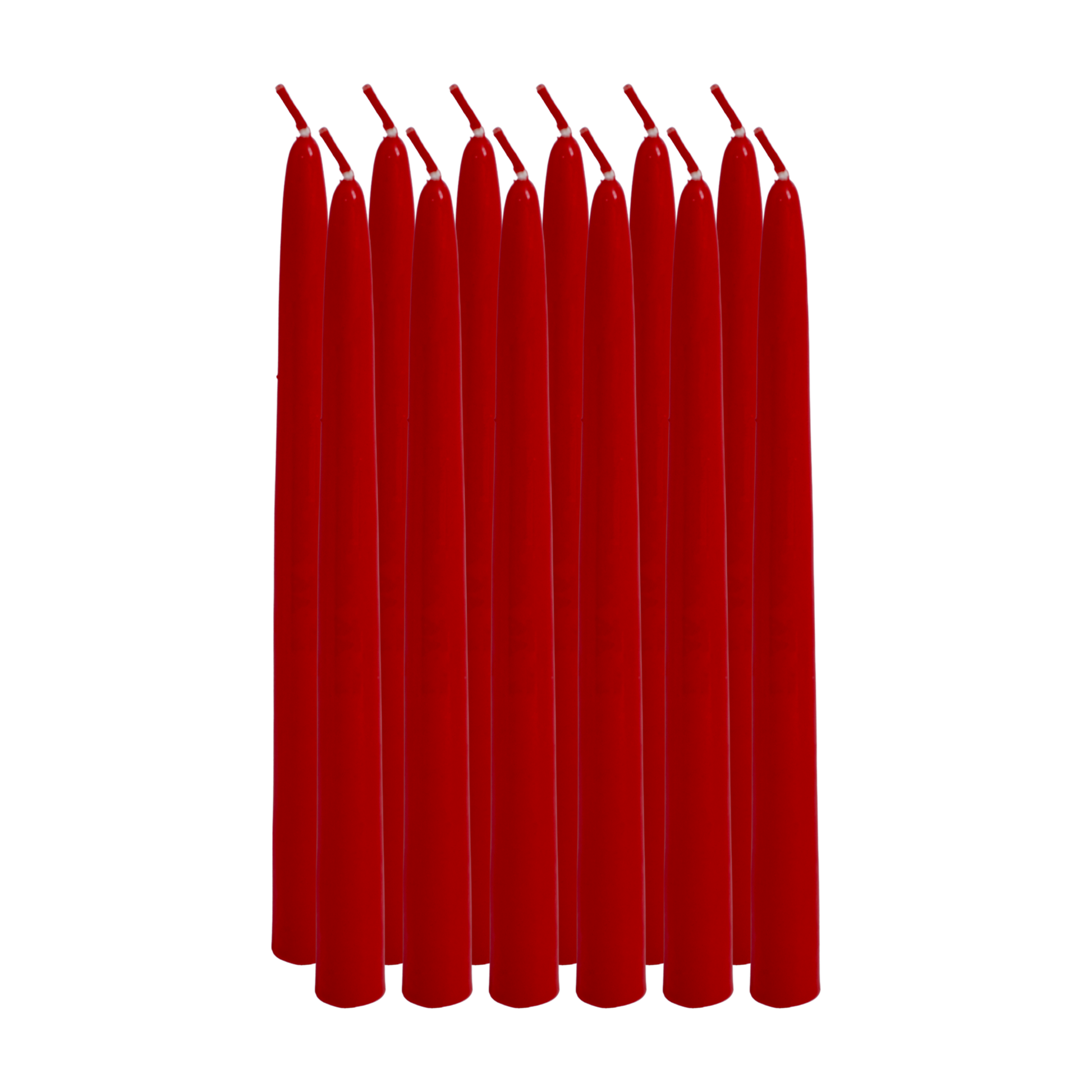 red taper candles for weddings and events
