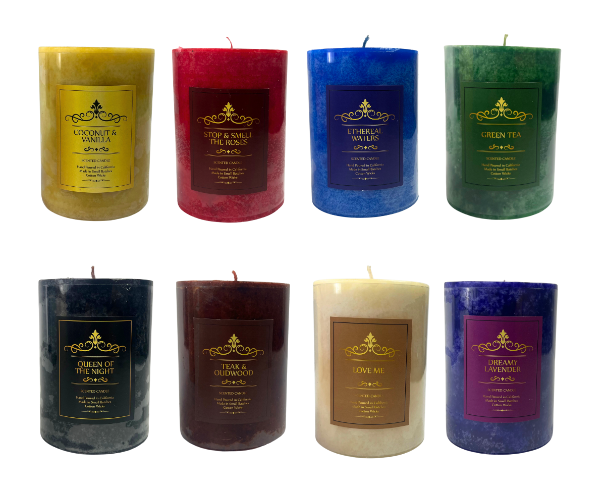 scented pillar candles