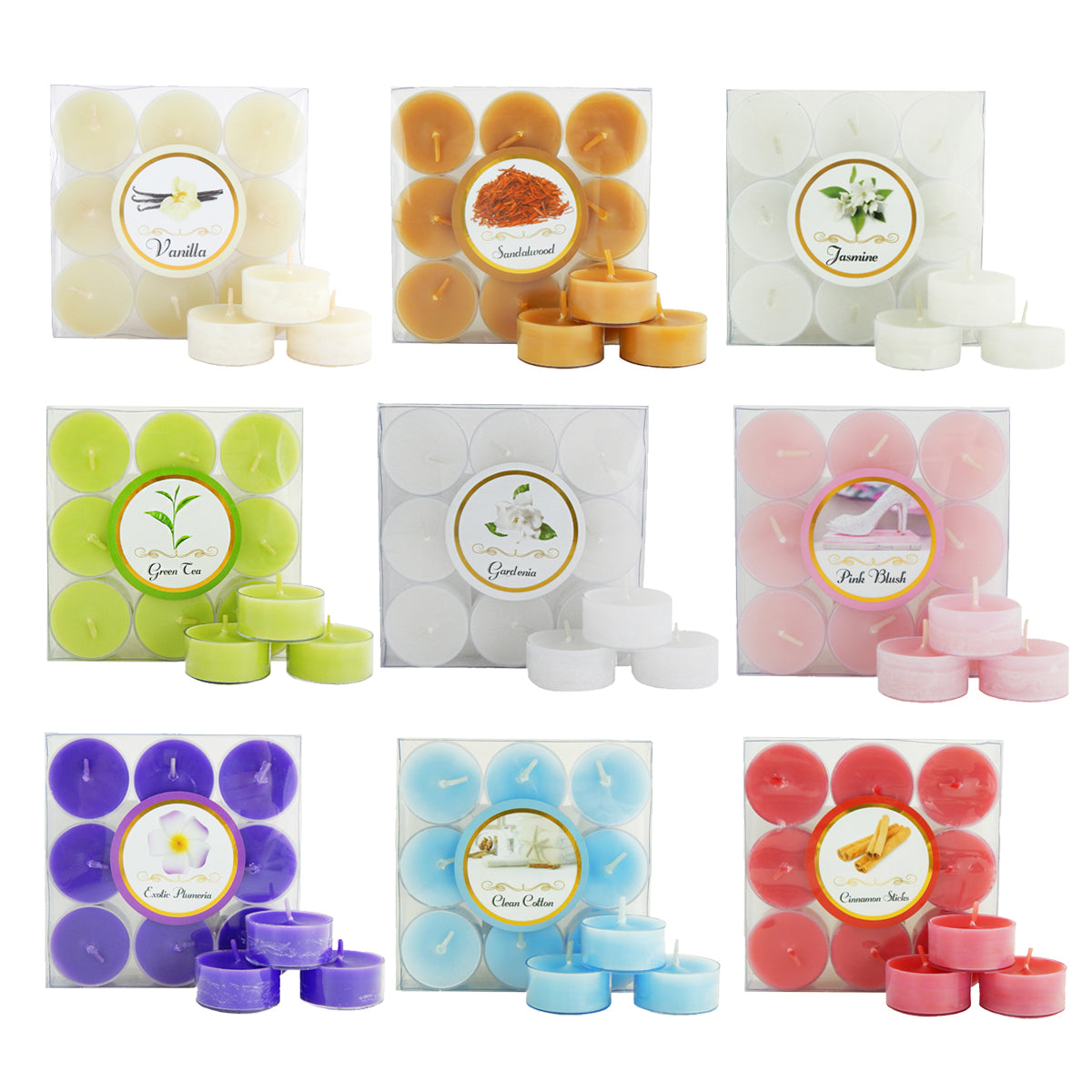 SCENTED TEALIGHT CANDLE (Pack of 9)