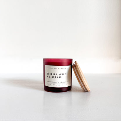 scented candle in a jar_ Sugared Apple Cinnamon 