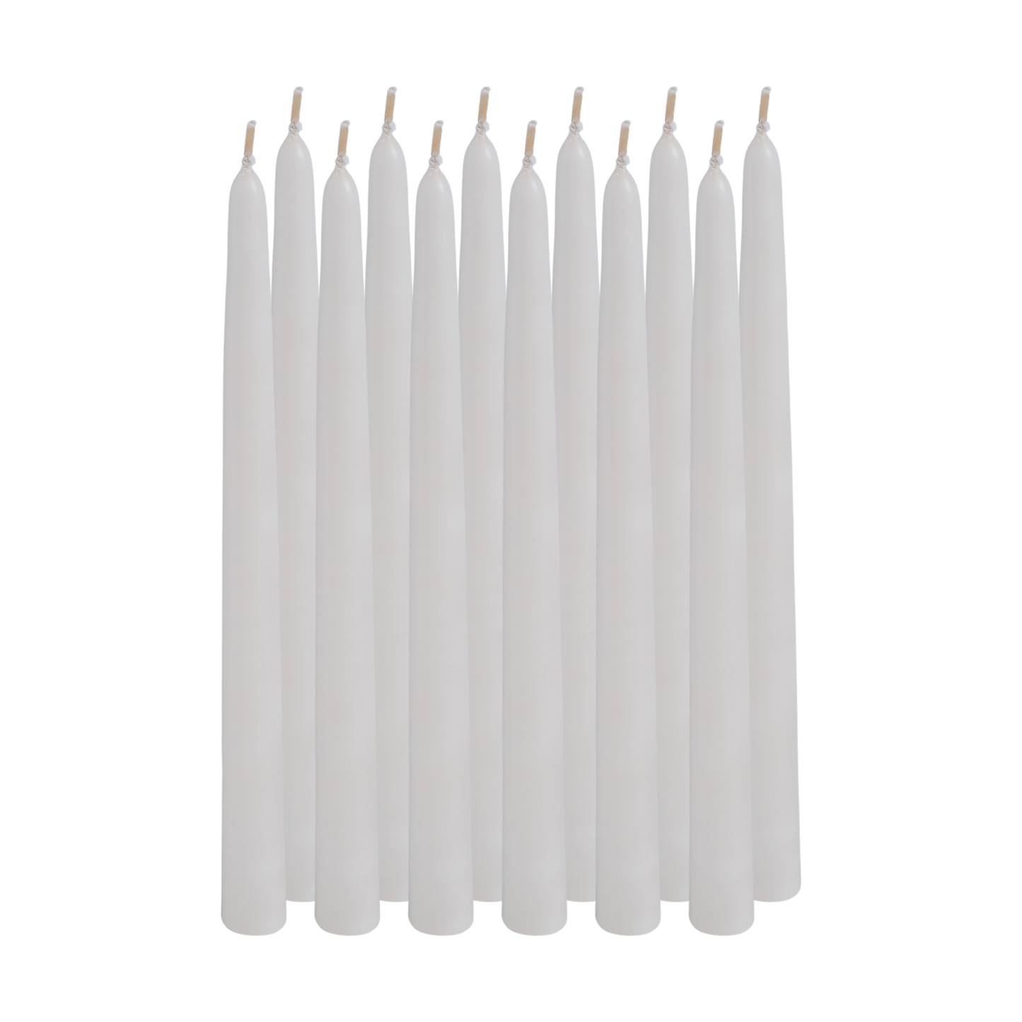 smooth ivory wax taper candles for holiday tables