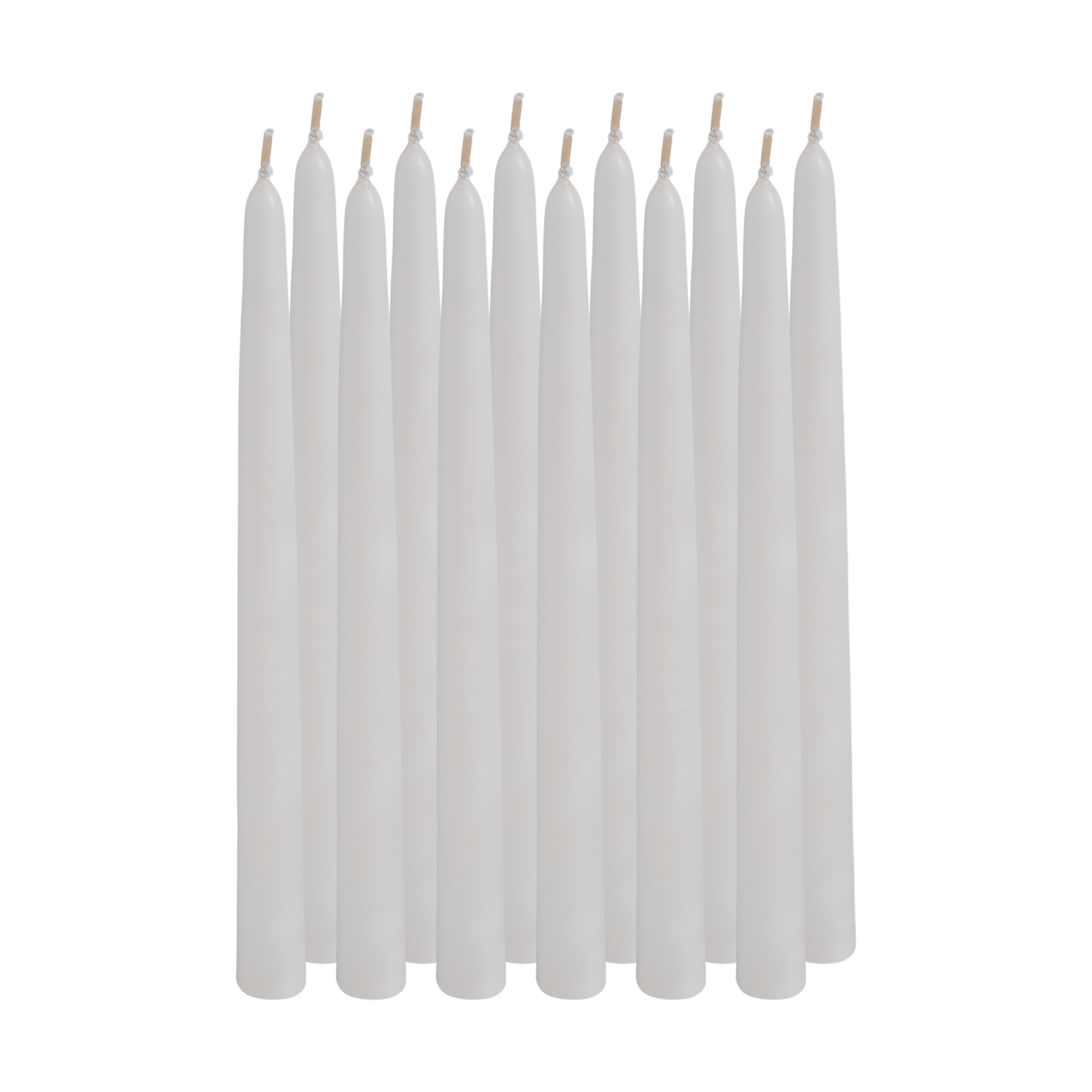 smooth ivory wax taper candles for holiday tables