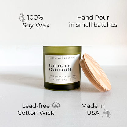 soy candle pure pear pomegranate Scented Candle