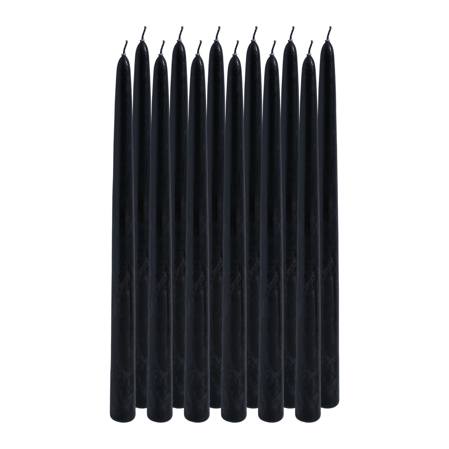 unscented 12 inch black taper candle