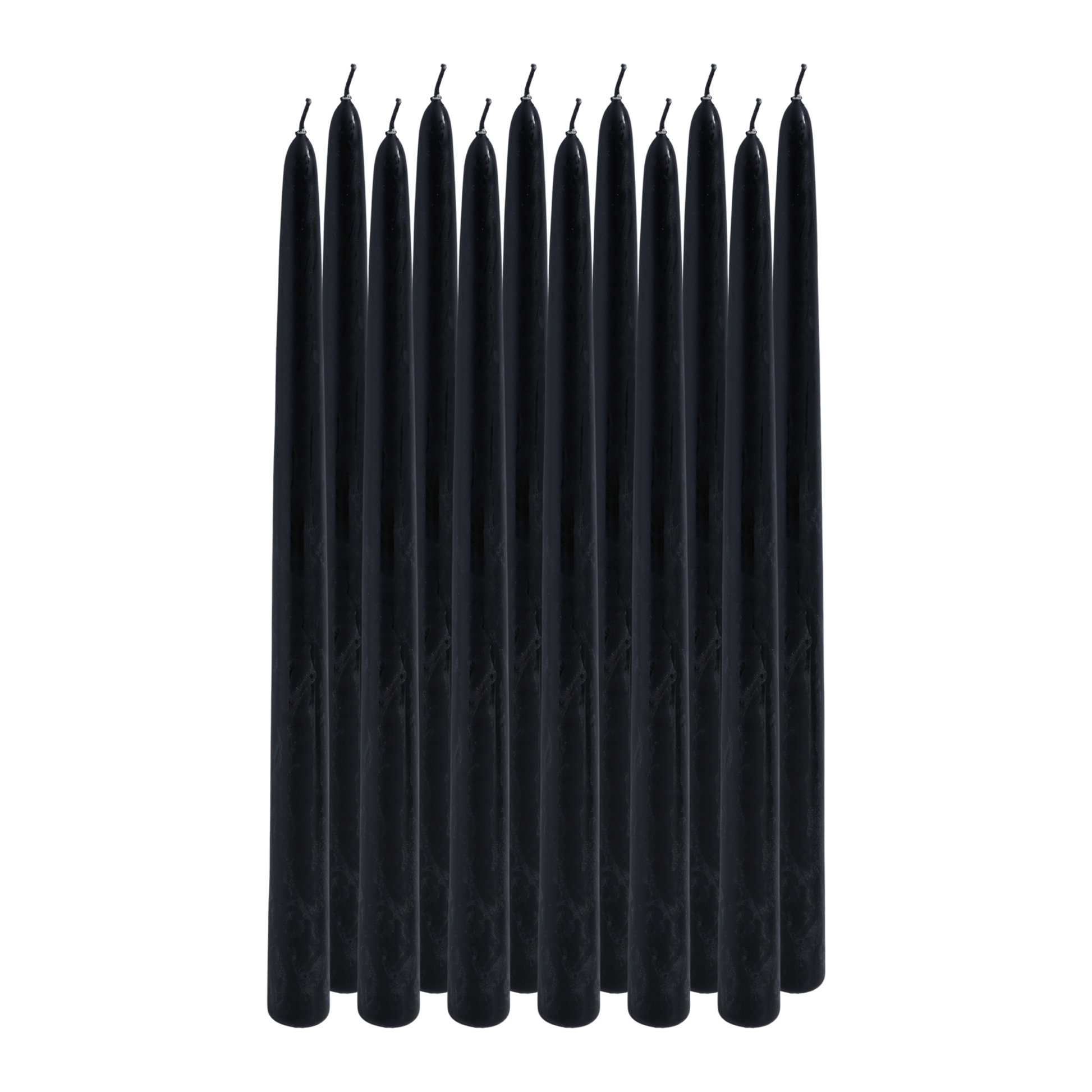 unscented 12 inch black taper candle