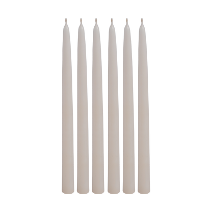 unscented 12 inch ivory taper candle