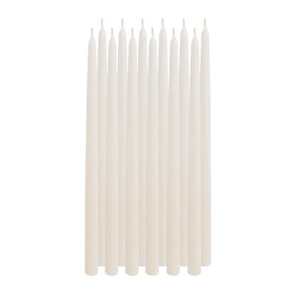 unscented 15 inch ivory taper candles