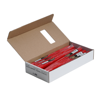 unscented red dinner taper candles