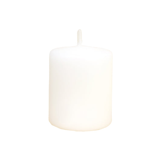 white votive candle 15 hours